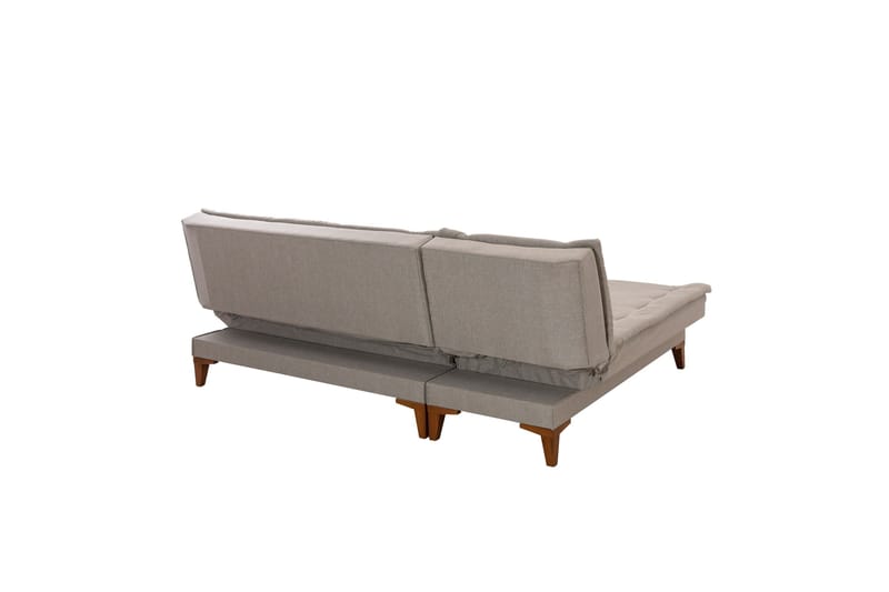 Hunterville 4-sits Vänster L-formad Längsbäddad Bäddsoffa 107x225 cm i Tyg - Beige - Möbler - Vardagsrum - Bäddsoffor