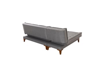 Hunterville 4-sits Vänster L-formad Längsbäddad Bäddsoffa 107x225 cm i Tyg - Grå - Möbler - Vardagsrum - Bäddsoffor