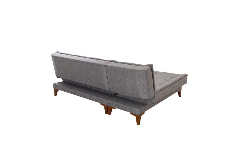 Hunterville 4-sits Vänster L-formad Längsbäddad Bäddsoffa 107x225 cm i Tyg - Grå - Möbler - Vardagsrum - Bäddsoffor