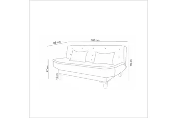 Hunterville Bäddsoffa 3-sits 106x186 - Cream - Möbler - Vardagsrum - Bäddsoffor