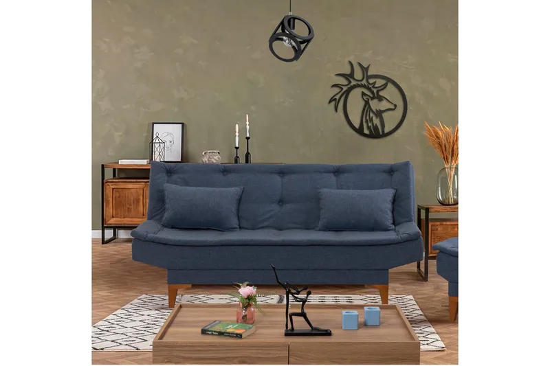 Hunterville Bäddsoffa 3-sits 106x187 - Mörkblå - Möbler - Vardagsrum - Bäddsoffor