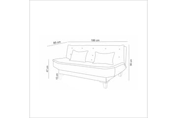 Hunterville Bäddsoffa 3-sits 106x192 - Antracit - Möbler - Vardagsrum - Bäddsoffor