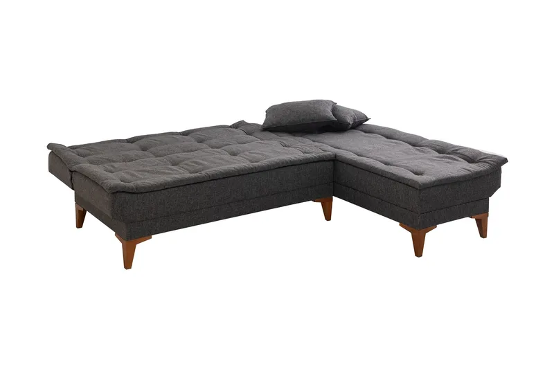 Hunterville Bäddsoffa m. Divan 4-sits 107x205 - Antracit - Möbler - Vardagsrum - Bäddsoffor