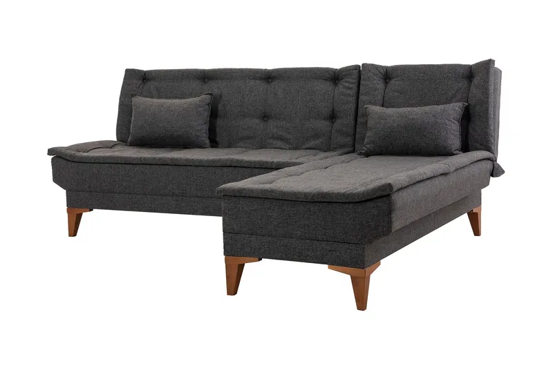 Hunterville Bäddsoffa m. Divan 4-sits 107x205 - Antracit - Möbler - Vardagsrum - Bäddsoffor