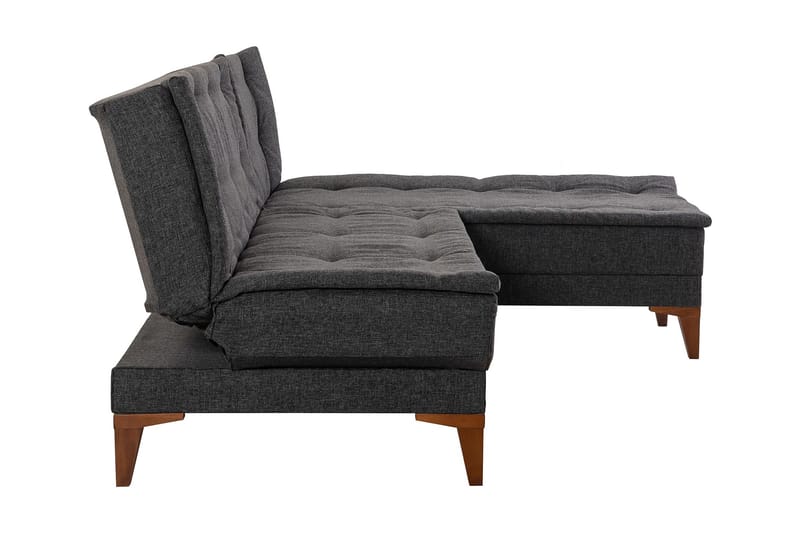 Hunterville Bäddsoffa m. Divan 4-sits 107x205 - Antracit - Möbler - Vardagsrum - Bäddsoffor