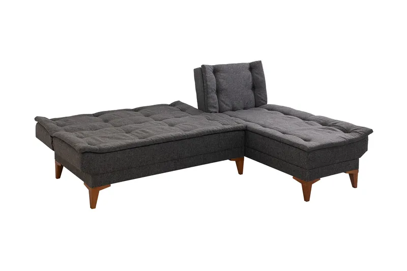 Hunterville Bäddsoffa m. Divan 4-sits 107x205 - Antracit - Möbler - Vardagsrum - Bäddsoffor