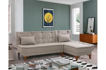 Hunterville Bäddsoffa m. Divan 4-sits 107x205 - Cream - Möbler - Vardagsrum - Bäddsoffor