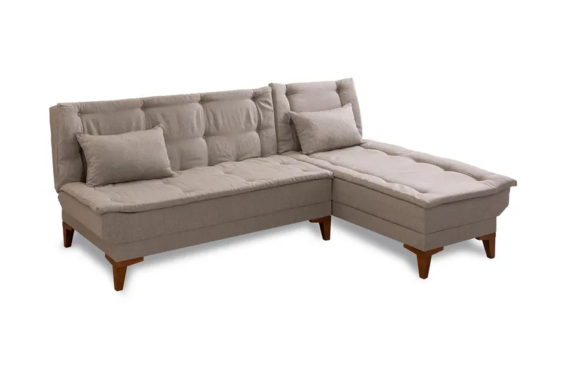 Hunterville Bäddsoffa m. Divan 4-sits 107x205 - Cream - Möbler - Vardagsrum - Bäddsoffor