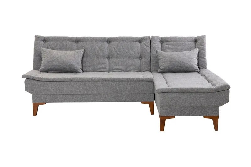 Hunterville Bäddsoffa m. Divan 4-sits 107x205 - Grå - Möbler - Vardagsrum - Bäddsoffor
