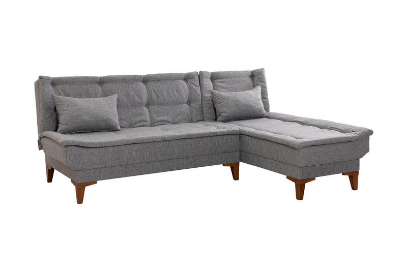 Hunterville Bäddsoffa m. Divan 4-sits 107x205 - Grå - Möbler - Vardagsrum - Bäddsoffor