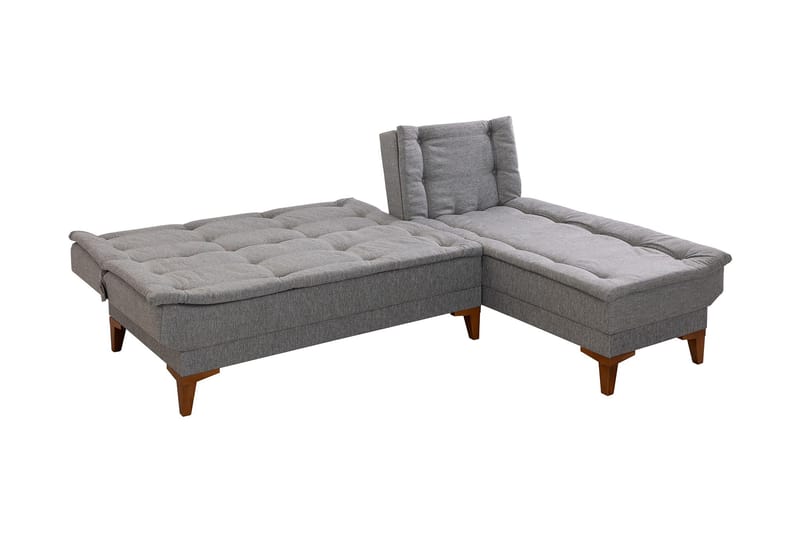 Hunterville Bäddsoffa m. Divan 4-sits 107x205 - Grå - Möbler - Vardagsrum - Bäddsoffor