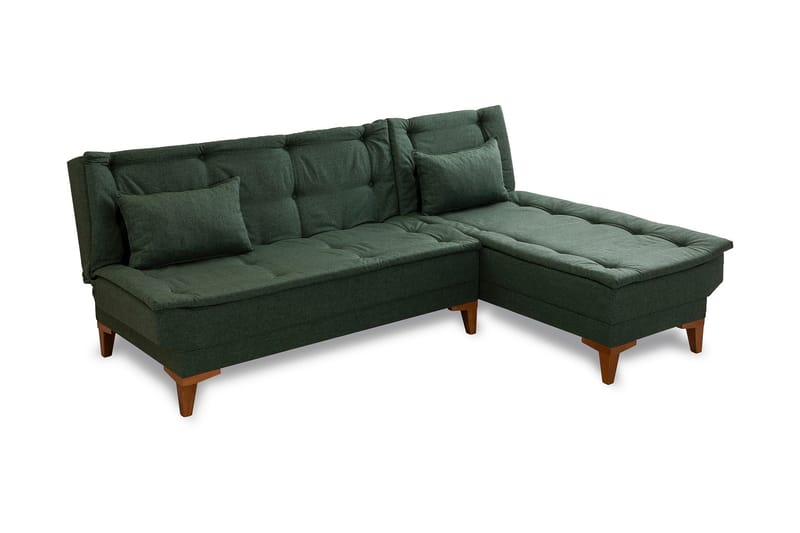 Hunterville Bäddsoffa m. Divan 4-sits 107x205 - Grön - Möbler - Vardagsrum - Bäddsoffor