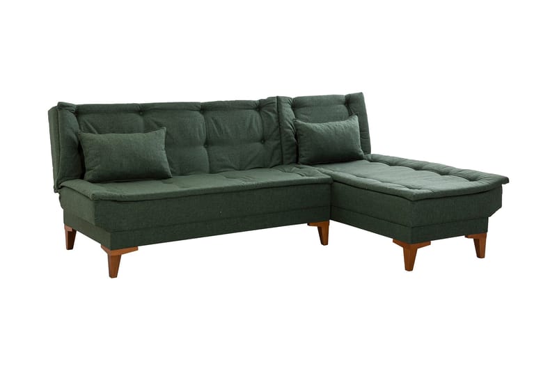 Hunterville Bäddsoffa m. Divan 4-sits 107x205 - Grön - Möbler - Vardagsrum - Bäddsoffor