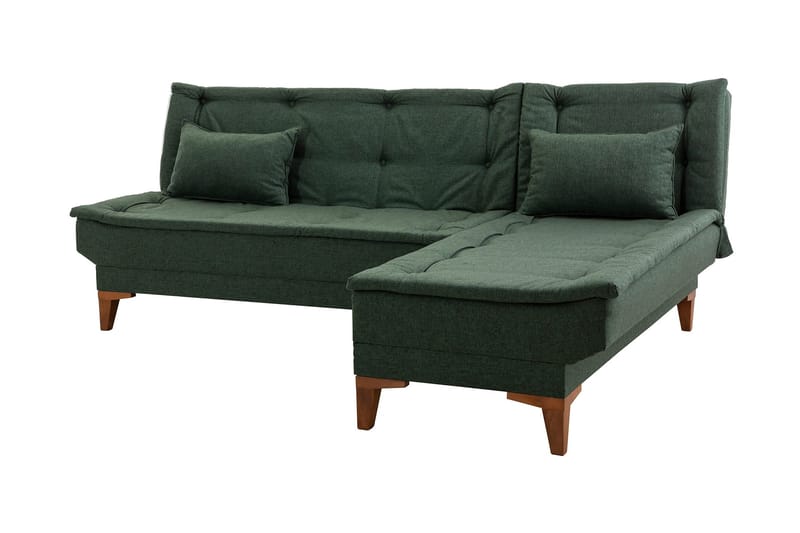 Hunterville Bäddsoffa m. Divan 4-sits 107x205 - Grön - Möbler - Vardagsrum - Bäddsoffor