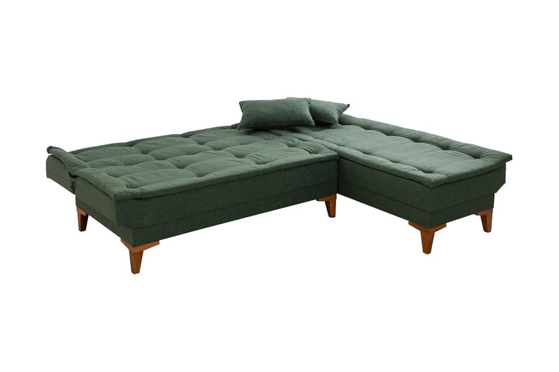 Hunterville Bäddsoffa m. Divan 4-sits 107x205 - Grön - Möbler - Vardagsrum - Bäddsoffor