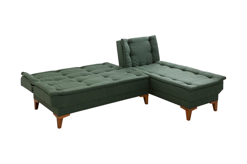 Hunterville Bäddsoffa m. Divan 4-sits 107x205 - Grön - Möbler - Vardagsrum - Bäddsoffor