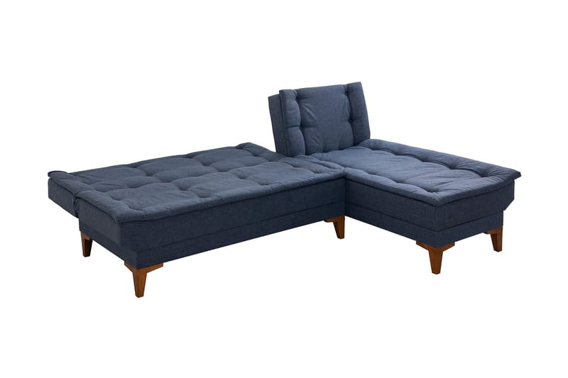 Hunterville Bäddsoffa m. Divan 4-sits 107x205 - Mörkblå - Möbler - Vardagsrum - Bäddsoffor