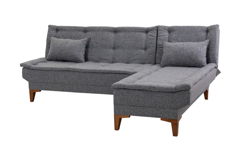 Hunterville Bäddsoffa m. Divan 4-sits 107x205 - Mörkgrå - Möbler - Vardagsrum - Bäddsoffor
