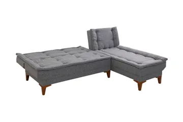 Hunterville Bäddsoffa m. Divan 4-sits 107x205 - Mörkgrå - Möbler - Vardagsrum - Bäddsoffor