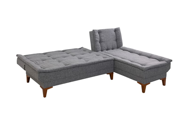 Hunterville Bäddsoffa m. Divan 4-sits 107x205 - Mörkgrå - Möbler - Vardagsrum - Bäddsoffor