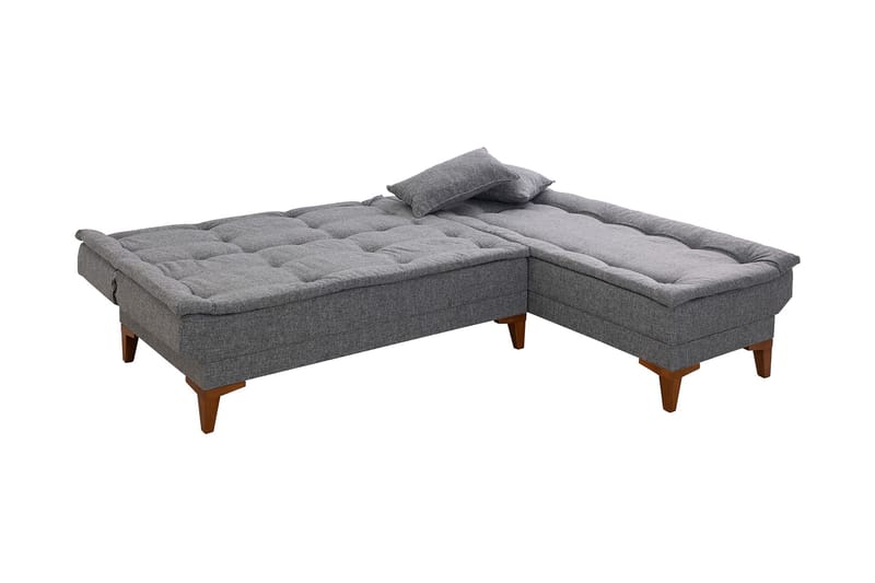 Hunterville Bäddsoffa m. Divan 4-sits 107x205 - Mörkgrå - Möbler - Vardagsrum - Bäddsoffor