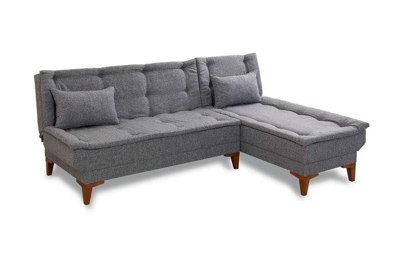 Hunterville Bäddsoffa m. Divan 4-sits 107x205 - Mörkgrå - Möbler - Vardagsrum - Bäddsoffor