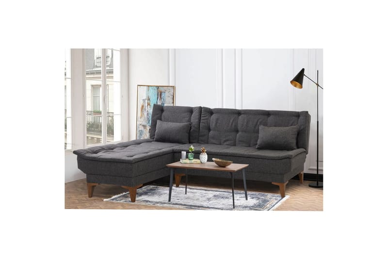 Hunterville Bäddsoffa m. Divan 4-sits - Antracit - Möbler - Vardagsrum - Bäddsoffor