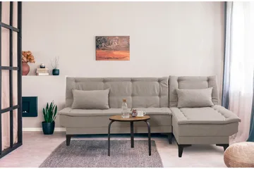 Hunterville Bäddsoffa m. Divan 4-sits - Beige - Möbler - Vardagsrum - Bäddsoffor