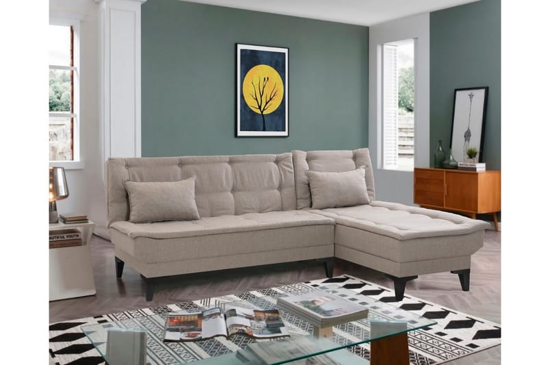 Hunterville Bäddsoffa m. Divan 4-sits - Beige - Möbler - Vardagsrum - Bäddsoffor