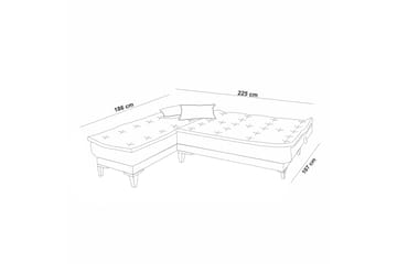 Hunterville Bäddsoffa m. Divan 4-sits - Grå - Möbler - Vardagsrum - Bäddsoffor