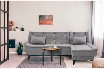 Hunterville Bäddsoffa m. Divan 4-sits - Grå - Möbler - Vardagsrum - Bäddsoffor