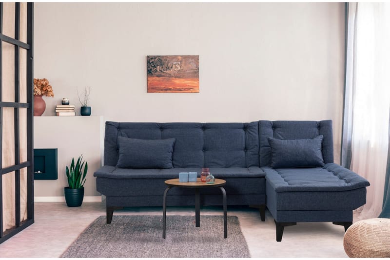 Hunterville Bäddsoffa m. Divan 4-sits - Marinblå - Möbler - Vardagsrum - Bäddsoffor