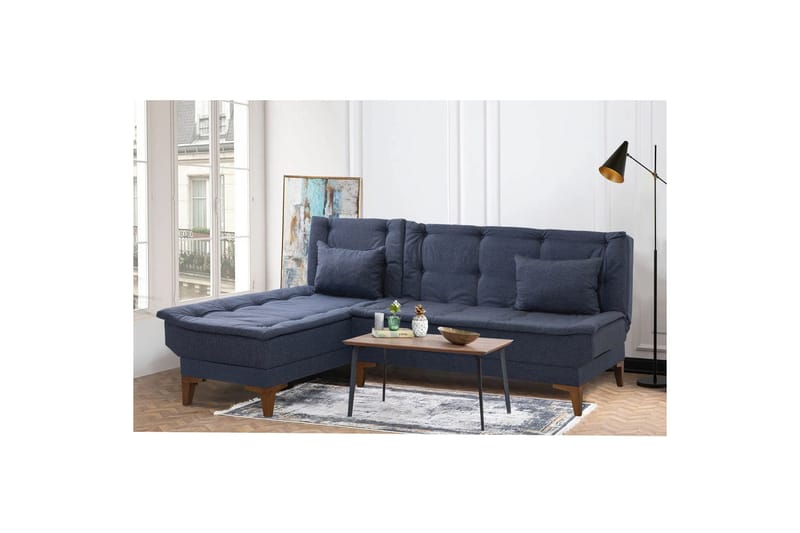 Hunterville Bäddsoffa m. Divan 4-sits - Mörkblå - Möbler - Vardagsrum - Bäddsoffor