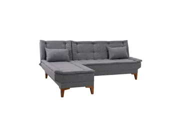 Hunterville Bäddsoffa m. Divan 4-sits - Mörkgrå - Möbler - Vardagsrum - Bäddsoffor