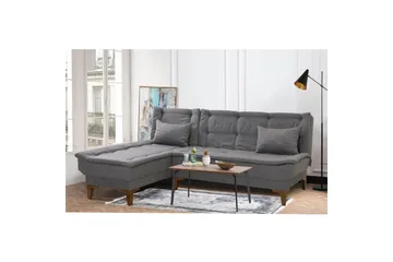 Hunterville Bäddsoffa m. Divan 4-sits - Mörkgrå - Möbler - Vardagsrum - Bäddsoffor