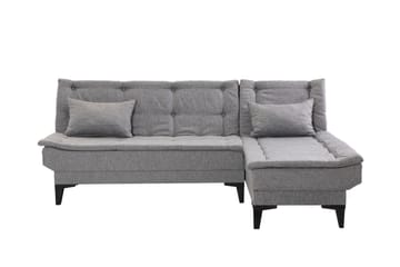 Hunterville Höger L-formad Längsbäddad Bäddsoffa 107x225 cm i Tyg - Grå - Möbler - Vardagsrum - Bäddsoffor