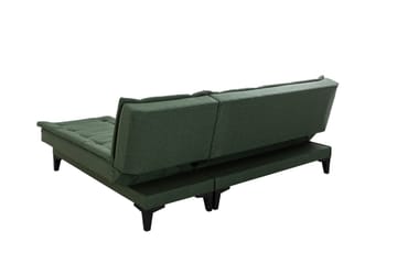 Hunterville Höger L-formad Längsbäddad Bäddsoffa 107x225 cm i Tyg - Grön - Möbler - Vardagsrum - Bäddsoffor