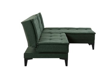 Hunterville Höger L-formad Längsbäddad Bäddsoffa 107x225 cm i Tyg - Grön - Möbler - Vardagsrum - Bäddsoffor