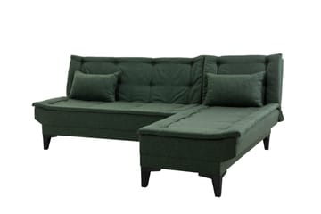Hunterville Höger L-formad Längsbäddad Bäddsoffa 107x225 cm i Tyg - Grön - Möbler - Vardagsrum - Bäddsoffor