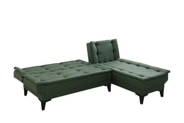 Hunterville Höger L-formad Längsbäddad Bäddsoffa 107x225 cm i Tyg - Grön - Möbler - Vardagsrum - Bäddsoffor