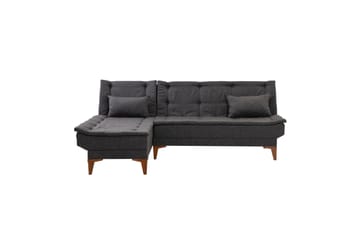 Hunterville Vänster L-formad Längsbäddad Bäddsoffa 107x225 cm i Tyg - Antracit - Möbler - Vardagsrum - Bäddsoffor
