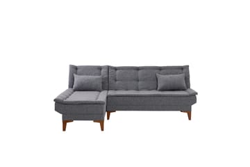 Hunterville Vänster L-formad Längsbäddad Bäddsoffa 107x225 cm i Tyg - Grå - Möbler - Vardagsrum - Bäddsoffor