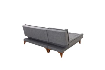 Hunterville Vänster L-formad Längsbäddad Bäddsoffa 107x225 cm i Tyg - Grå - Möbler - Vardagsrum - Bäddsoffor