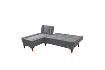 Hunterville Vänster L-formad Längsbäddad Bäddsoffa 107x225 cm i Tyg - Grå - Möbler - Vardagsrum - Bäddsoffor