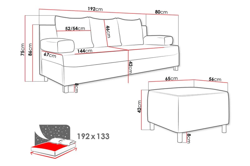 HUVEHULTÖ Bäddsoffa - Brun - Möbler - Vardagsrum - Bäddsoffor - 2-sits bäddsoffa