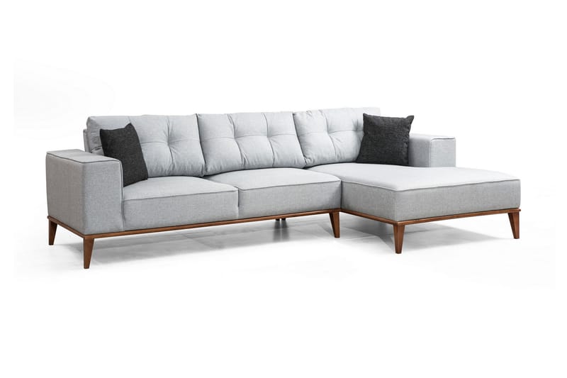 IMMEDIATO Bäddsoffa med Divan Höger Grå - Möbler - Vardagsrum - Bäddsoffor