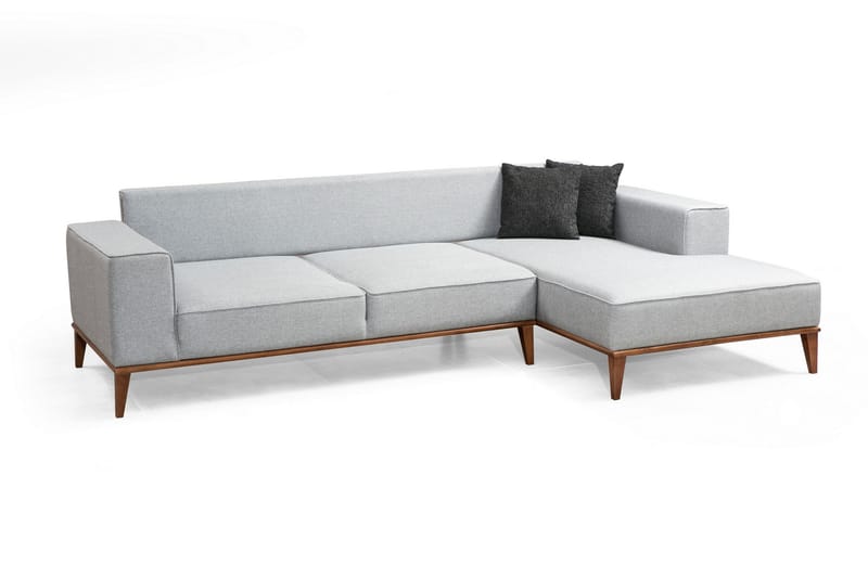 IMMEDIATO Bäddsoffa med Divan Höger Grå - Möbler - Vardagsrum - Bäddsoffor