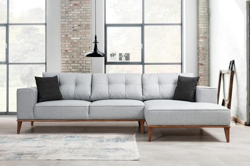 IMMEDIATO Bäddsoffa med Divan Höger Grå - Möbler - Vardagsrum - Bäddsoffor
