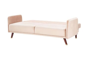 Induja 3-sits Bäddsoffa - Sammet/Beige - Möbler - Vardagsrum - Bäddsoffor
