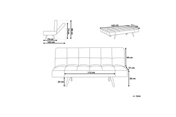 Ingaro Bäddsoffa 182 cm - Beige - Möbler - Vardagsrum - Bäddsoffor